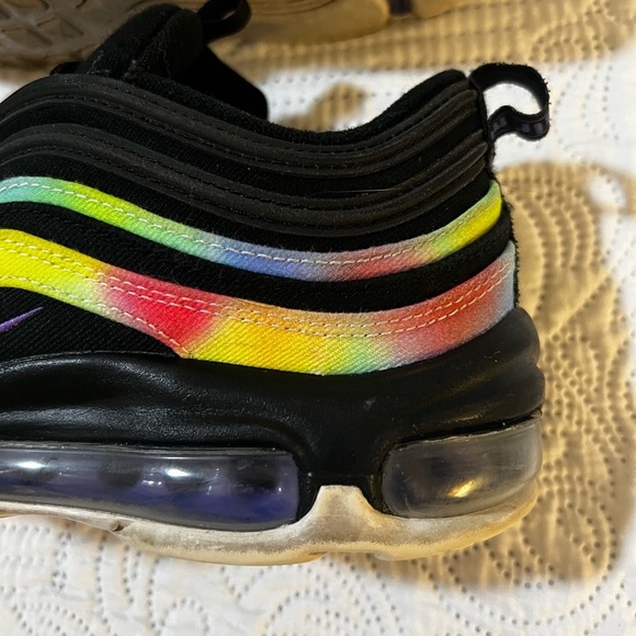 Nike Air Max 97 Tie Dye Black Multi-Color CK0841-001 Sneakers Mens Size 7 - Picture 3 of 13